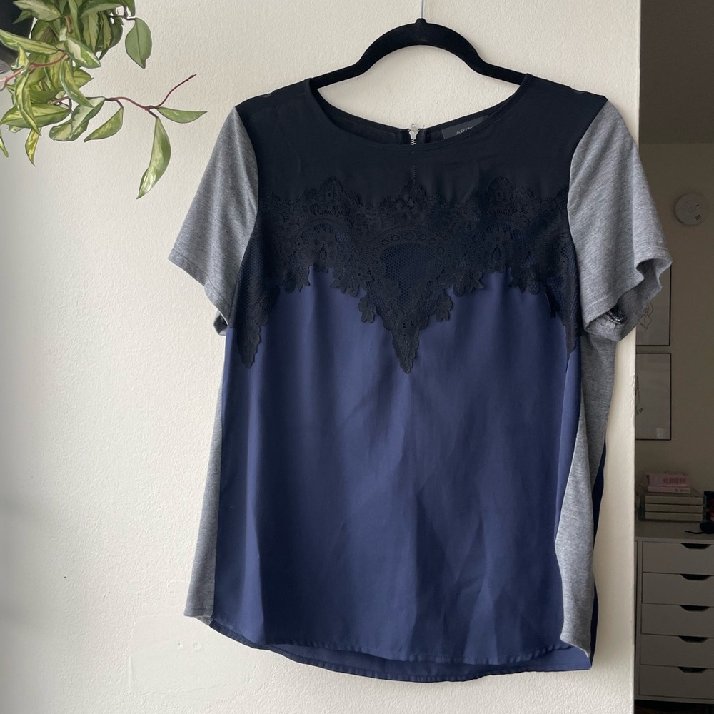 Apt 9 Lace Color Block Blouse